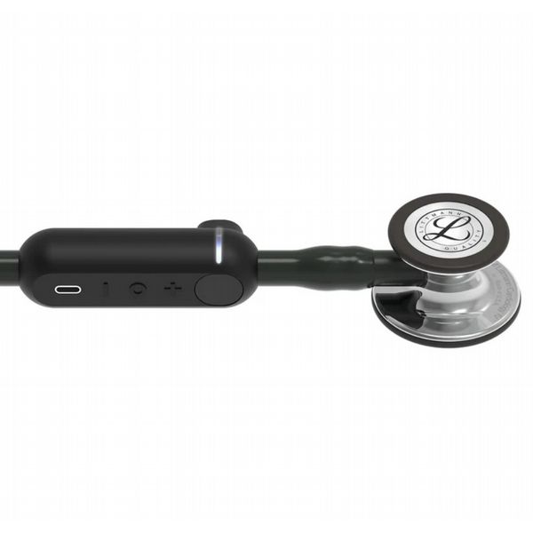 3M Littmann CORE Digital Stethoscope Mirror Chestpiece, Black Tube