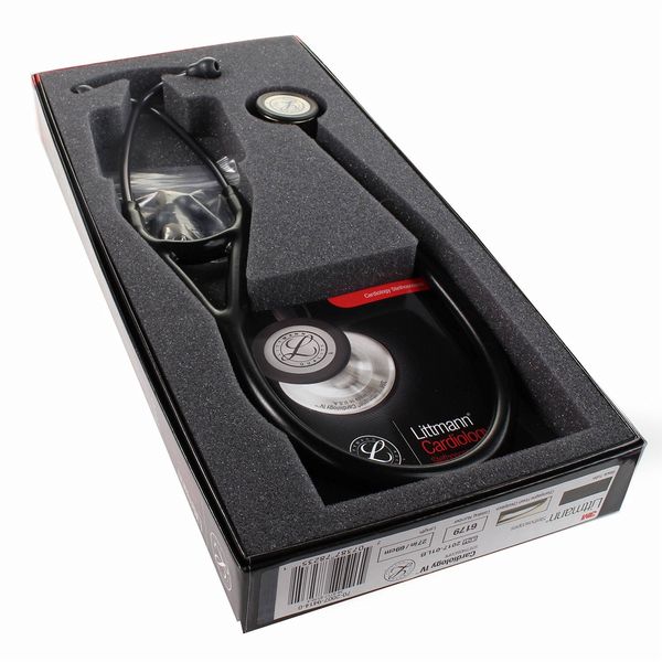 3M™ Littmann Cardiology IV Stethoscope - Champagne Chestpiece - Black Tube - Smoke Stem/Headset 27\