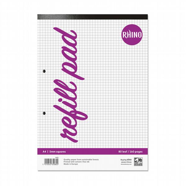 RHINO A4 Refill Pad 80 Leaf, S5