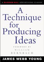 Technique for Producing Ideas, A