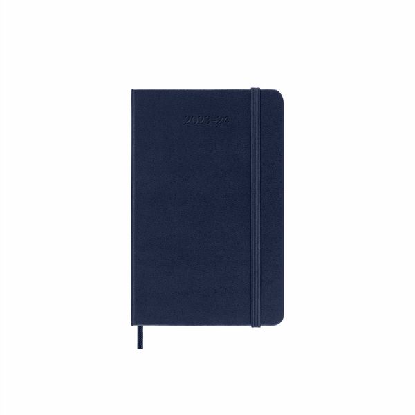 Moleskine-2024 18-Month Weekly Pocket Hardcover Notebook-Sapphire Blue