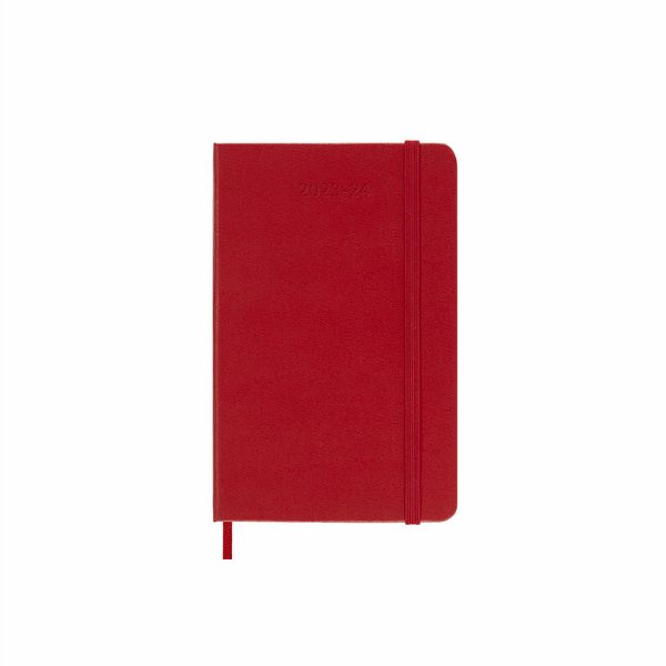 Moleskine-2024 18-Month Weekly Pocket Hardcover Notebook-Scarlet Red