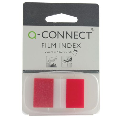 Q-Connect Page Marker 1in Pack 50 Red