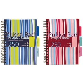 Pukka Pad A5 Project Book Hardback Assorted [Pp00659] - Pack of 3