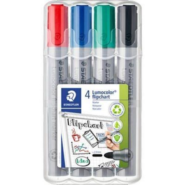 Staedtler Flipchart Marker Assorted (4 Pack) 356 WP4