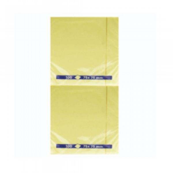 Yellow Repositionable Quick Notes Pad 75x75mm (Pack of 12) WX10502