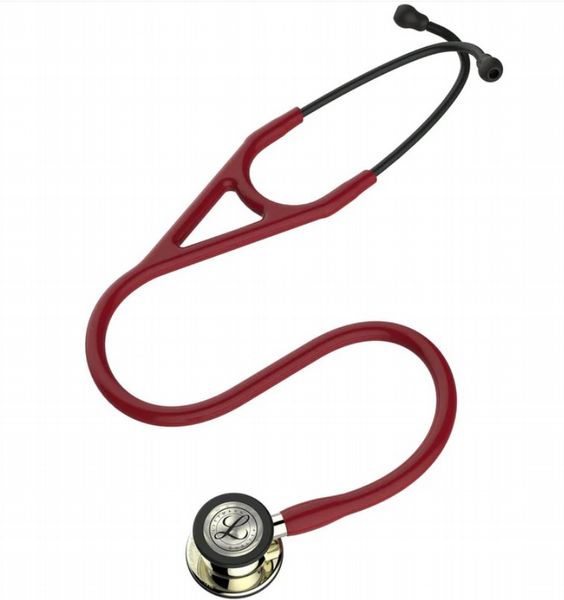 3M Littmann Cardiology IV Stethoscope, Champagne chestpiece, Burgundy Tube - 27