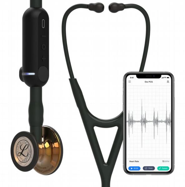 3M Littmann CORE Digital Stethoscope High Polish Copper, Black Tube
