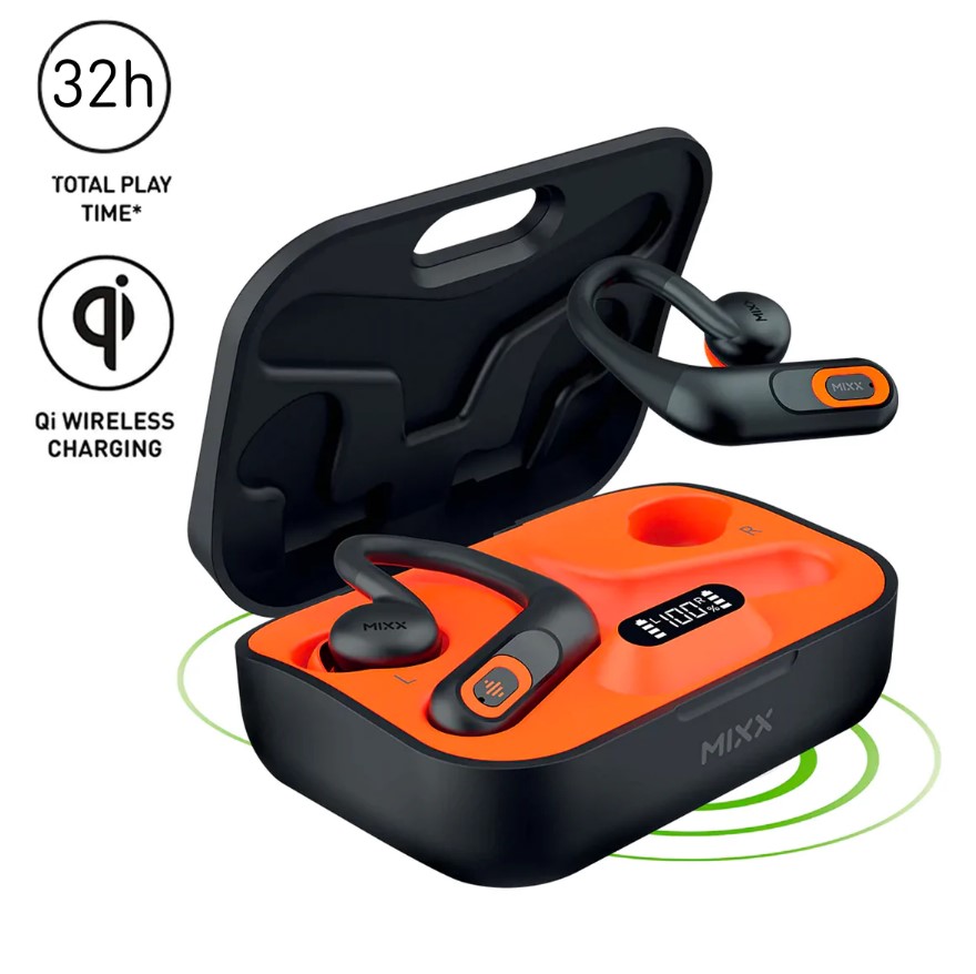 MIXX StreamBuds Sports True Wireless Sound Earbuds - Black / Orange